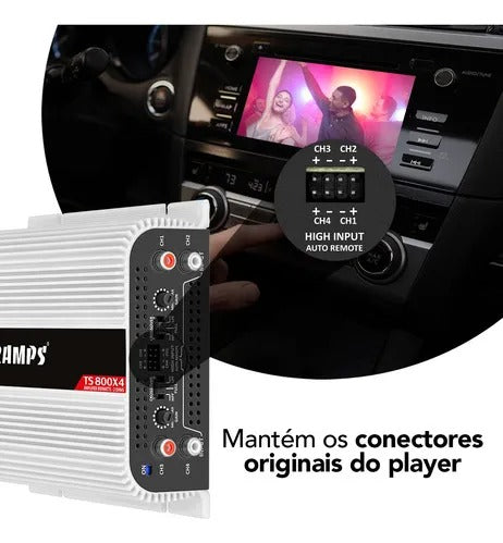 Modulo Amplificador Taramps Ts800 800w Rms 4 Canais 2 Ohms Modulo Amplificador Taramps Ts800 800w Rms 4 Canais 2 Ohms